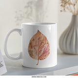 Autumn Leaf Mug, Fall Foliage, Botanical Mug, Nature Inspired Coffee Mug, Seasonal Drinkware, Gift for Nature Lover, Tea Cup - Tawshia