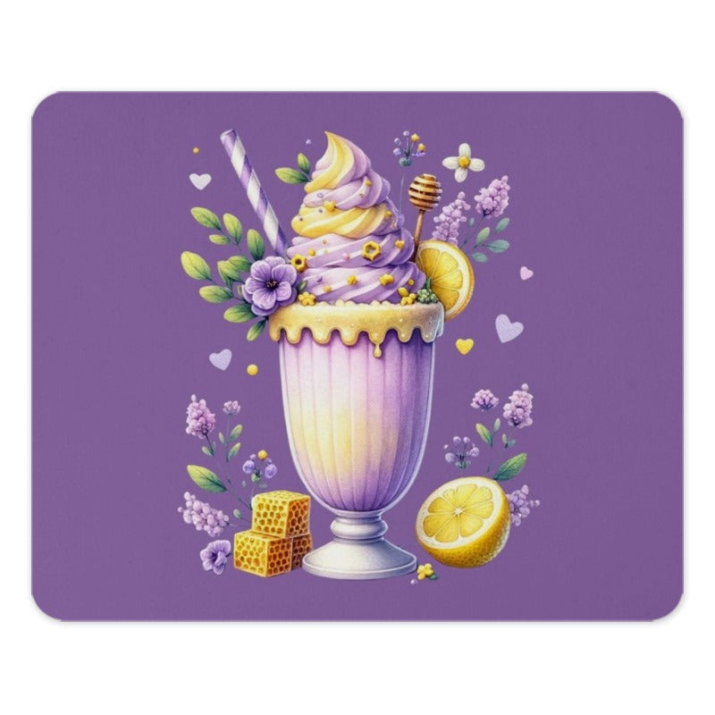 Lemon Honey Sundae Mouse Pad, Floral Computer Mat, Pretty Desk Decor, Office Gift, Kawaii Mousepad, Cute Mouse Pad, Honeycomb, Sweet Treat - Tawshia