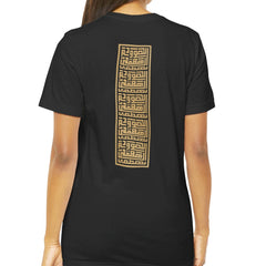 Intricate Gold Design on Black Tee Shirt product