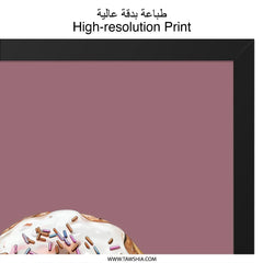 Donut Wall Art, Sprinkle Donut Print, Foodie Art, Kitchen Wall Decor, Donut Lover Gift, Modern Art Print, Sweet Treat Wall Art - Tawshia