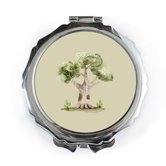 Tree Pocket Mirror, Watercolor Pocket Mirror, Nature Lover Gift, Handbag Mirror, Travel Mirror, Pocket Mirror for Women - Tawshia