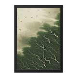 Bird Flight Over Trees Wall Art, Nature Inspired Print, Landscape Artwork, Modern Home Decor, Minimalist Wall Hanging, Serene Forest Scene - Tawshia