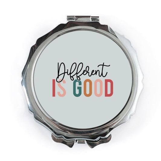 Different Is Good Pocket Mirror, Motivational Saying, Encouraging Gift, Affirmation Mirror, Inspiring Pocket Mirror, Cute Pocket Mirror - Tawshia