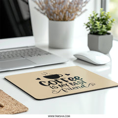 Coffee Is My Best Friend Mouse Pad, Cute Coffee Lover Gift, Caffeine Addict Desk Decor, Funny Office Mousepad, Trendy Computer Accessory - Tawshia
