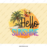 Hello Sunshine BackPack, Summer Beach Vibes BackPack, Palm Tree Design, Smiling Sun Backpack, Travel Backpack, Gift for Summer Lovers - Tawshia