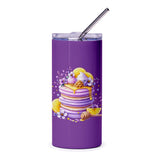 Pancake Tumbler, Purple Tumbler, Food Lover Gift, Dessert Tumbler, Sweet Treat, Unique Drinkware, Drinkware, Gift Ideas - Tawshia