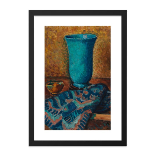 Still Life Wall Art, Teal Vase, Vintage Art Print, Home Decor, Classic Painting, Fine Art Reproduction, Unique Gift, Wall Decor - Tawshia