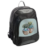 Succulent Backpack, Leopard Print Planter, Boho Chic Back Pack, Crystal Decor, Stylish School Bag, Nature Lover Gift, Trendy Travel BackPack - Tawshia
