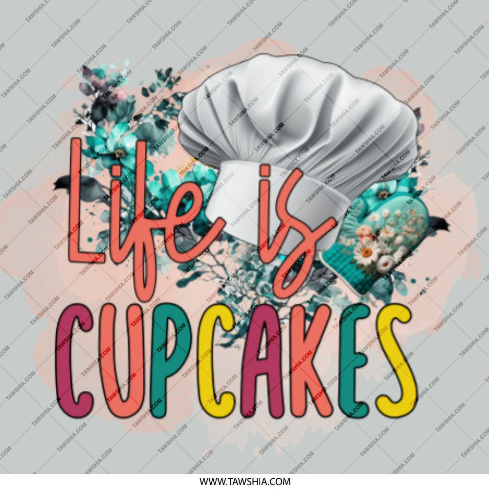 Life is Cupcakes Pinback, Chef Hat Pin, Baking Lover Button, Cute Food Pin, Cupcake Design Badge, Baker Gift, Sweet Treat Button - Tawshia