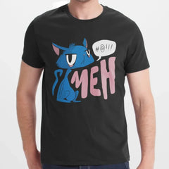 Meh Cat Graphic Design Statement T-Shirt product type