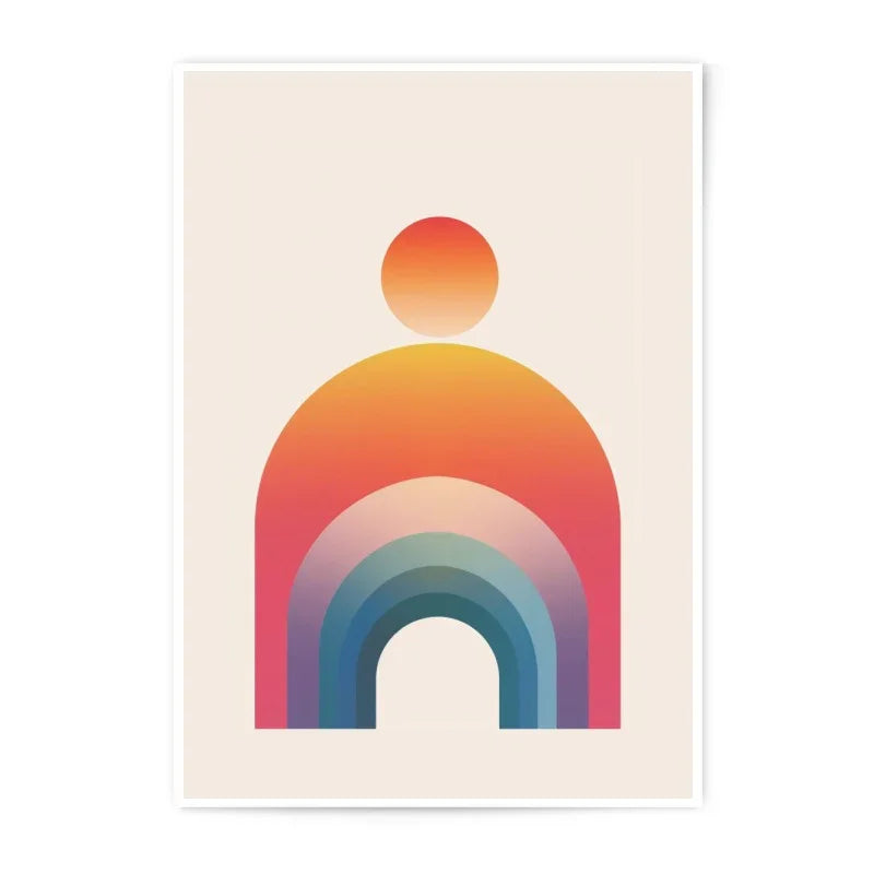 Rainbow Photographic Print, Abstract Art Print, Boho Wall Decor, Modern Art, Home Decor, Kids Room Decor - Tawshia