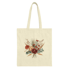 Floral Tote Bag, Botanical Design, Flower Bouquet, Bohemian Style, Shopping Bag, Reusable Bag, Everyday Bag, Stylish Tote, Trendy Bag - Tawshia