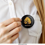 Autumn Tree Pinback Button, Fall Foliage Design, Watercolor Tree Button, Nature Inspired, Seasonal Gift, Tree Lover Badge - Tawshia