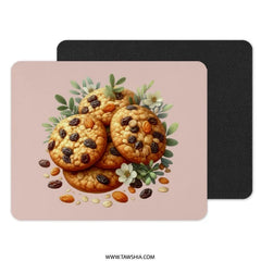 Cookie Mouse Pad, Foodie Gift, Floral Mousepad, Cute Desk Decor, Gift for Baker, Home Office Decor, Tasty Treat Design, Baking Lover Gift - Tawshia