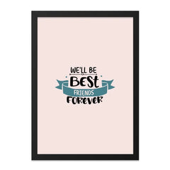 Best Friends Forever Wall Art, Friendship Gift Decor, Cute Room Decor, Quote Print, Inspirational Art, Gift for Bestie, Wall Decor - Tawshia