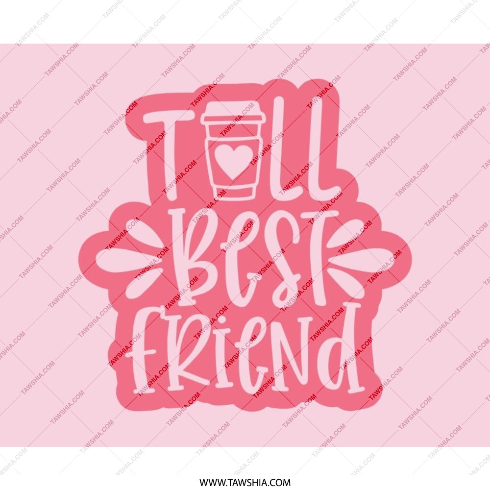 Best Friend Mouse Pad, Cute Coffee Cup, Friendship Gift, Pink Aesthetic Desk Decor, Office Accessories, Unique Gift Idea, For Her - Tawshia