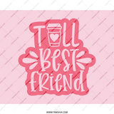 Best Friend Mouse Pad, Cute Coffee Cup, Friendship Gift, Pink Aesthetic Desk Decor, Office Accessories, Unique Gift Idea, For Her - Tawshia