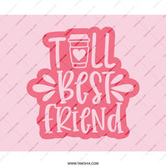 Best Friend Mouse Pad, Cute Coffee Cup, Friendship Gift, Pink Aesthetic Desk Decor, Office Accessories, Unique Gift Idea, For Her - Tawshia
