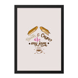 Books and Coffee Wall Art, My Jam Print, Home Decor, Book Lover Gift, Coffee Lover Art, Framed Art Print, Wall Decor - Tawshia
