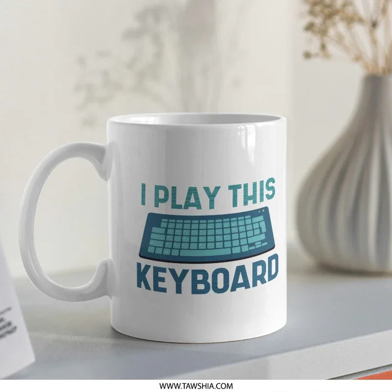 I Play This Keyboard Design Fun Coffee Mug product