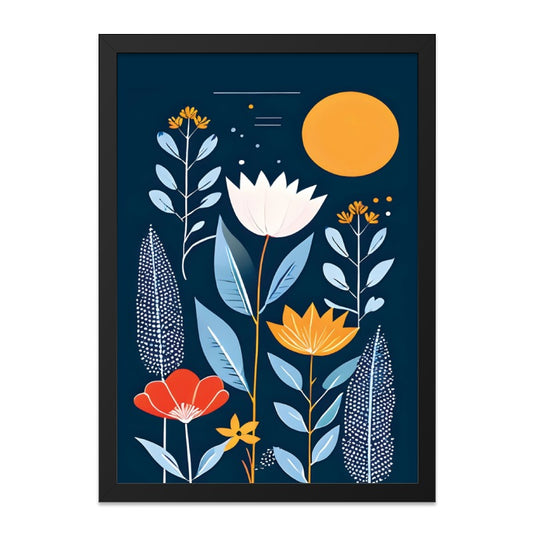 Floral Wall Art, Modern Flower Print, Botanical Art, Colorful Floral Decor, Minimalist Wall Decor, Housewarming Gift, Nature Art - Tawshia