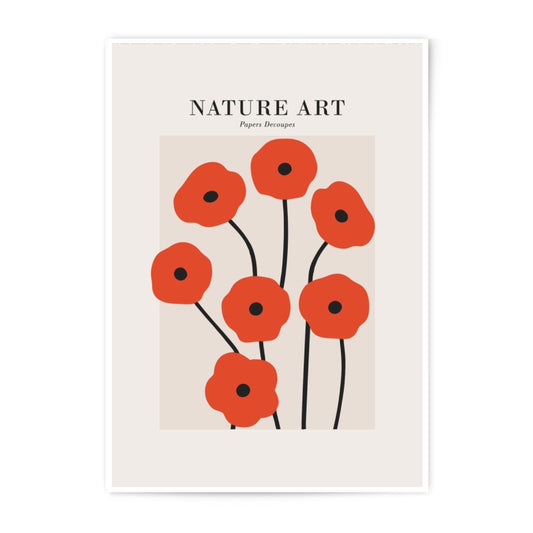 Red Poppy Photographic Print, Nature Art, Floral Decor, Botanical Print, Modern Wall Art, Minimalist Art, Home Decor, Wall Decor - Tawshia