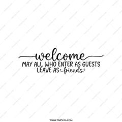 Welcome Guests Tote Bag, Inspirational Quote Bag, Friends Gift, Home Decor Shopping Bag, Reusable Tote Bag, Motivational Tote - Tawshia