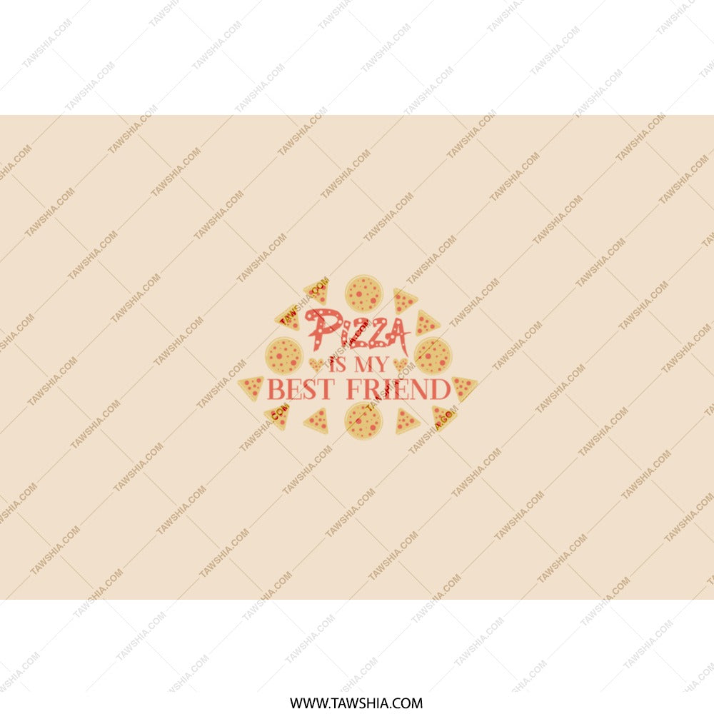 Pizza is my Best Friend Tumbler, Funny Foodie Gift, Pizza Lover Present, Drinkware, Tumbler with Straw, Unique Gift Idea - Tawshia
