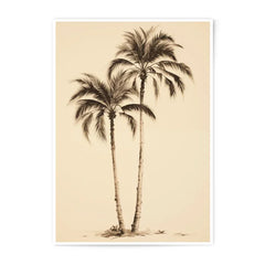 Palm Tree Photographic Print, Tropical Wall Art, Beach House Decor, Coastal Print, Sepia Tone Art Print, Fine Art Print - Tawshia