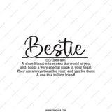 Bestie Tote Bag, Definition Tote, Friend Gift, Best Friend Tote, Gift For Her, Special Friend, Unique Tote Bag, Friendship Gift - Tawshia