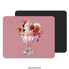 Sweet Dessert Mouse Pad, Sundae Mousepad, Cute Foodie Gift, Strawberry Cherry BlackBerry Mousepad, Unique Desk Decor, Office Computer Pad - Tawshia