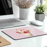 Decorative Floral Ice Cream Design Mousepad product type