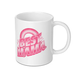 Best Mama Pink Text Rainbow Design Mug product