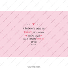 Best Friend Tumbler Gift, Friend Quote Tumbler, Pink Tumbler, Gift for Bestie, Friendship Tumbler, Thoughtful Gift Idea, Special Friend - Tawshia