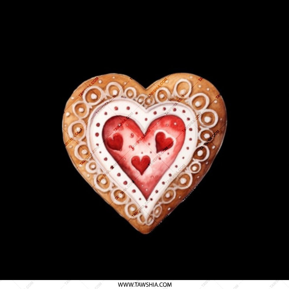 Heart Cookie Pocket Mirror, Cute Love Mirror, Valentine's Day Gift, Unique Small Mirror, Gift for Her, Make Up Mirror, Travel Mirror - Tawshia