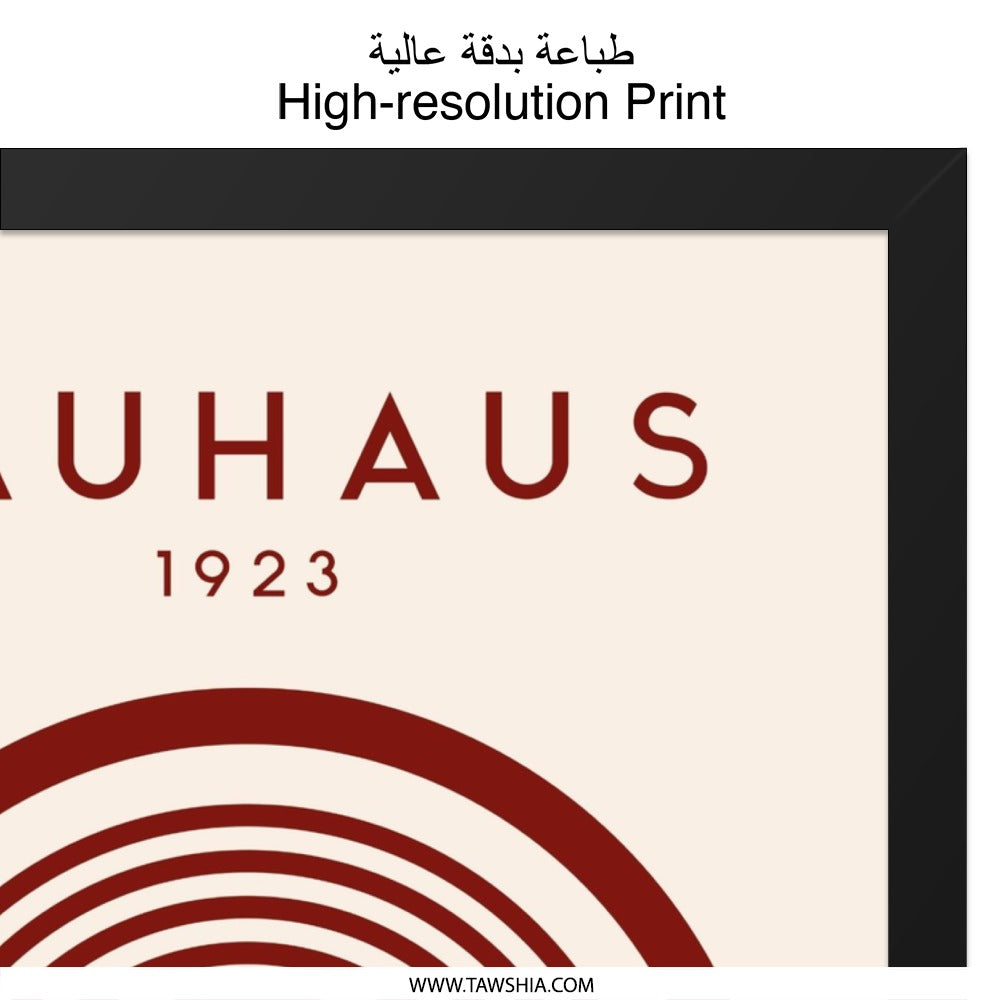 Bauhaus 1923 Wall Art, Modern Geometric Print, Abstract Circle Art, Minimalist Home Decor, Contemporary Wall Decor, Housewarming Gift - Tawshia