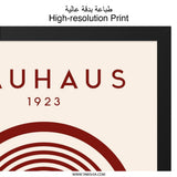 Bauhaus 1923 Wall Art, Modern Geometric Print, Abstract Circle Art, Minimalist Home Decor, Contemporary Wall Decor, Housewarming Gift - Tawshia