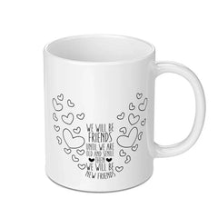 Friends Forever Mug, Cute Friendship Gift, Heart Mug, Best Friend Mug, Gift for Bestie, Old Friends Mug, Funny Mug, Coffee Mug - Tawshia