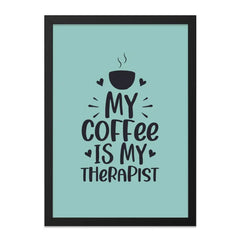 Coffee Therapist Wall Art, Funny Coffee Quote, Kitchen Decor, Coffee Lover Gift, Home Decor, Caffeine Art, Trendy Print - Tawshia