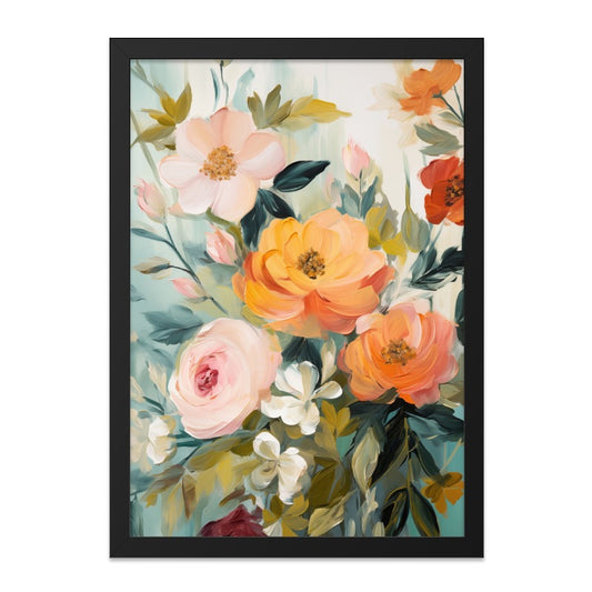 Floral Wall Art, Abstract Flower Painting, Botanical Print, Modern Home Decor, Floral Art Print, Flower Bouquet Wall Decor - Tawshia