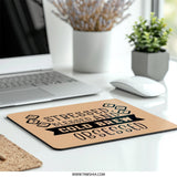 Stressed Blessed Cold Brew Obsessed Mouse Pad, Funny Coffee Lover Desk Decor, Gift for Her, Cute Office Accessory, Unique Computer Mat - Tawshia