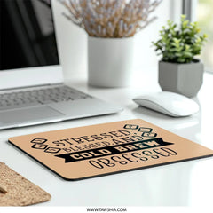 Stressed Blessed Cold Brew Obsessed Mouse Pad, Funny Coffee Lover Desk Decor, Gift for Her, Cute Office Accessory, Unique Computer Mat - Tawshia