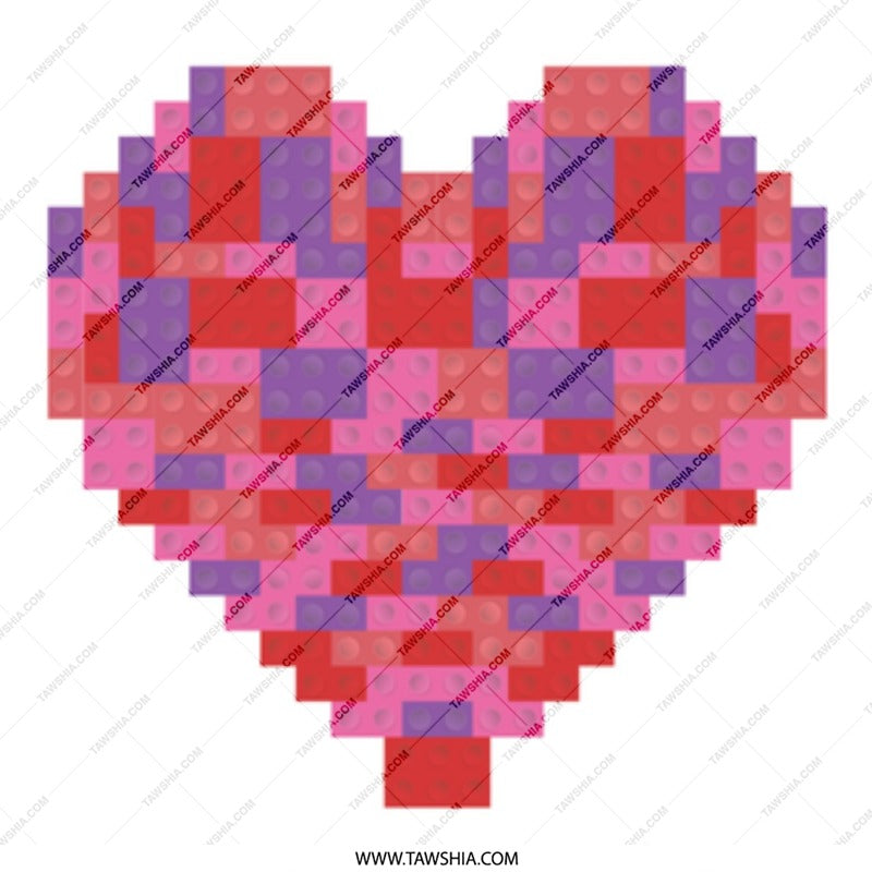 Colorful Block Heart Design Unique Toy product