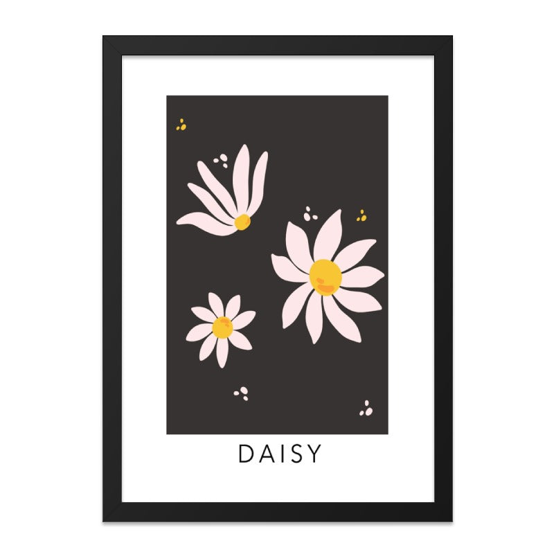 Daisy Wall Art, Floral Print, Minimalist Art, Flower Wall Decor, Modern Wall Art, Nature Art Print, Botanical Art, Flower Print - Tawshia