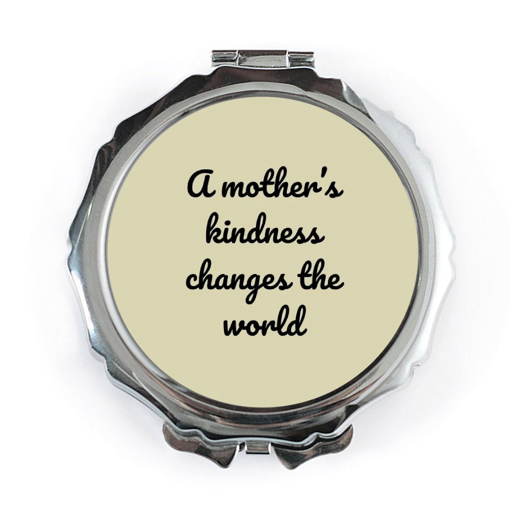 Mother's Kindness Pocket Mirror, Inspirational Quote Mirror, Mom Gift, Mothers Day Gift, Pocket Makeup Mirror, Compact Mirror - Tawshia