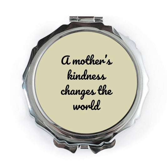 Mother's Kindness Pocket Mirror, Inspirational Quote Mirror, Mom Gift, Mothers Day Gift, Pocket Makeup Mirror, Compact Mirror - Tawshia