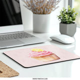 Cupcake Mouse Pad, Pink Frosting, Lemon Slice, Cute Desk Decor, Office Gift, Computer Accessory, Sweet Treat Mousepad, Foodie Gift - Tawshia