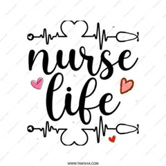 Nurse Life Tote Bag, Cute Heartbeat Design, Nursing School Gift, Medical Professional Appreciation, Everyday Carryall, Gift for Nurses - Tawshia