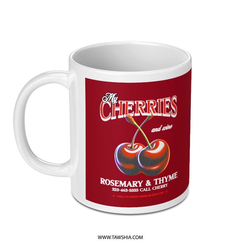 My Cherries and Wine Rosemary & Thyme Call Mug product type