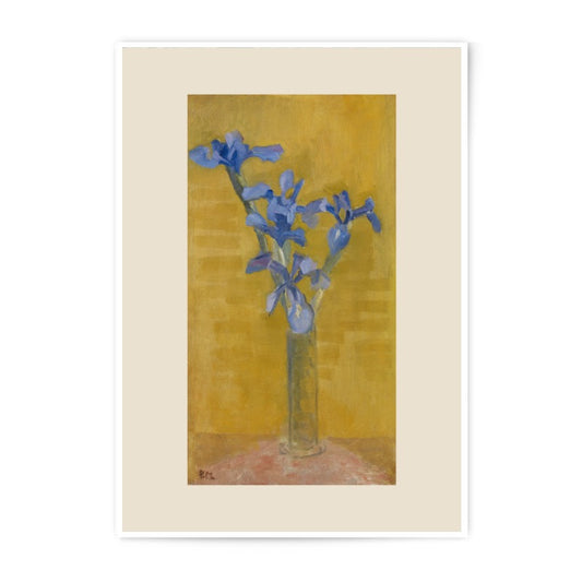 Blue Iris Photographic Print, Flower Art Print, Still Life Floral Art, Vintage Home Decor, Botanical Wall Art, Kitchen Decor Print - Tawshia